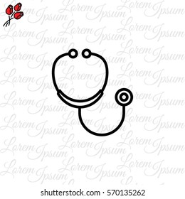 Web line icon. Stethoscope