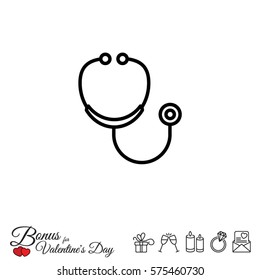 Web line icon. Stethoscope