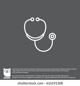 Web line icon. Stethoscope