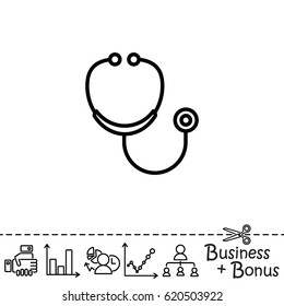 Web line icon. Stethoscope