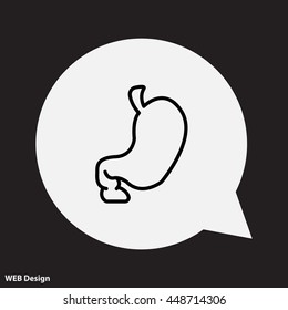 Web line icon. Stomach