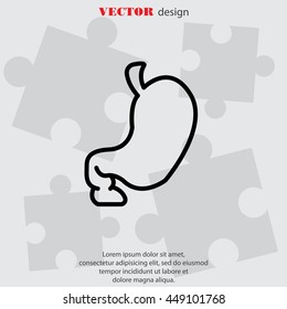 Web line icon. Stomach