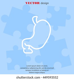 Web line icon. Stomach