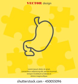 Web line icon. Stomach