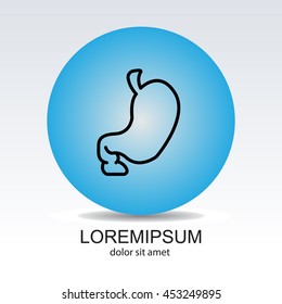 Web line icon. Stomach