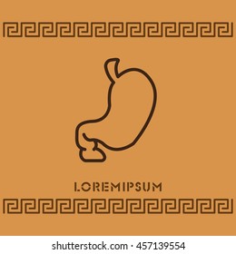 Web line icon. Stomach