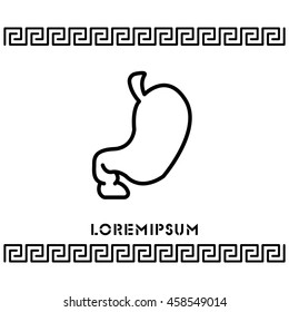 Web line icon. Stomach