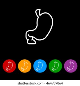 Web line icon. Stomach