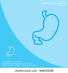 Web line icon. Stomach