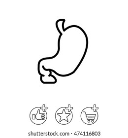 Web line icon. Stomach