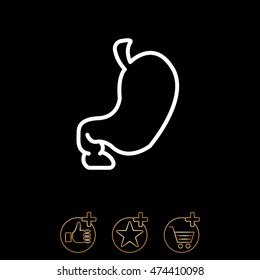 Web line icon. Stomach