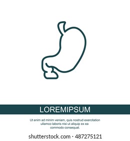 Web line icon. Stomach