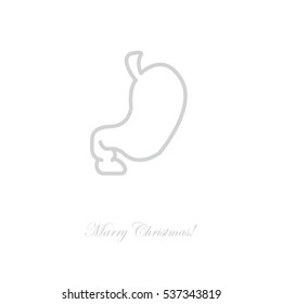 Web line icon. Stomach