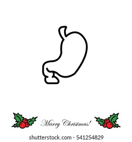 Web line icon. Stomach