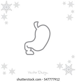 Web line icon. Stomach