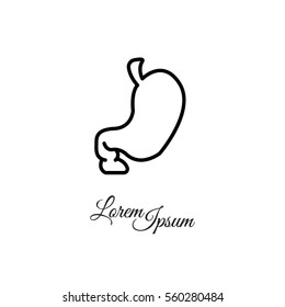 Web line icon. Stomach