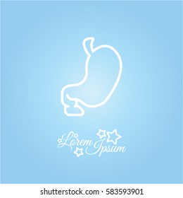 Web line icon. Stomach