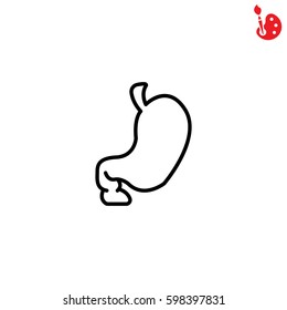 Web line icon. Stomach