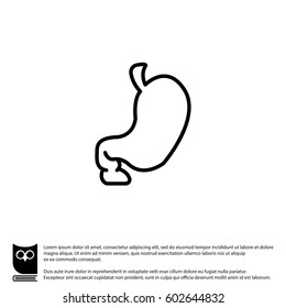 Web line icon. Stomach