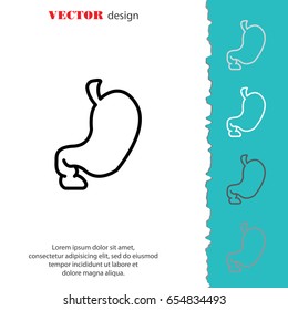 Web line icon. Stomach