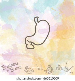 Web line icon. Stomach