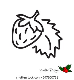 Web line icon. Strawberry