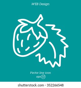 Web line icon. Strawberry