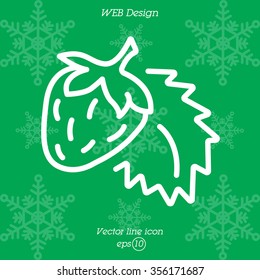 Web line icon. Strawberry