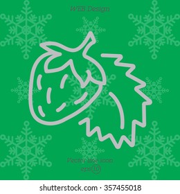 Web line icon. Strawberry