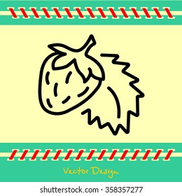 Web line icon. Strawberry