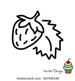 Web line icon. Strawberry