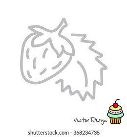 Web line icon. Strawberry