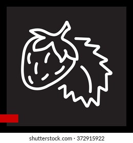 Web line icon. Strawberry