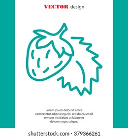 Web line icon. Strawberry