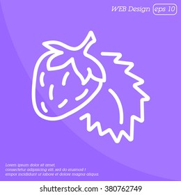 Web line icon. Strawberry
