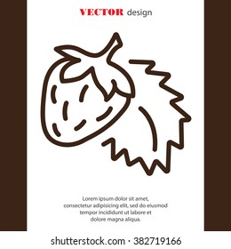 Web line icon. Strawberry