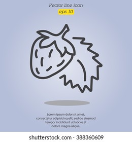Web line icon. Strawberry