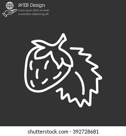 Web line icon. Strawberry