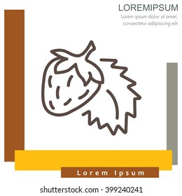 Web line icon. Strawberry