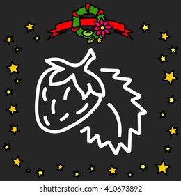 Web line icon. Strawberry