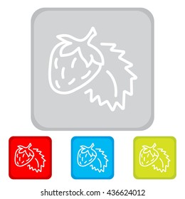 Web line icon. Strawberry