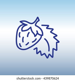 Web line icon. Strawberry