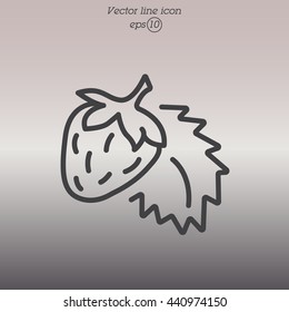 Web line icon. Strawberry