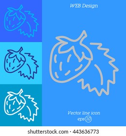 Web line icon. Strawberry