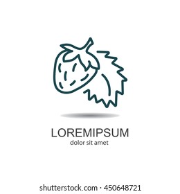 Web line icon. Strawberry