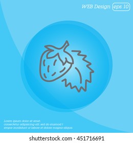 Web line icon. Strawberry