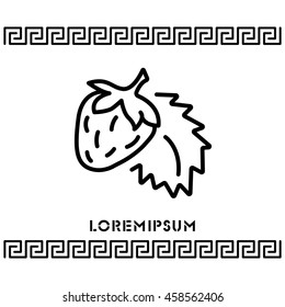 Web line icon. Strawberry