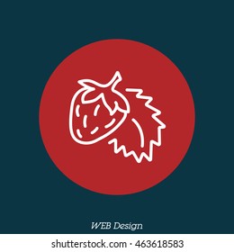 Web line icon. Strawberry