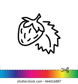 Web line icon. Strawberry
