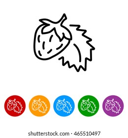 Web line icon. Strawberry